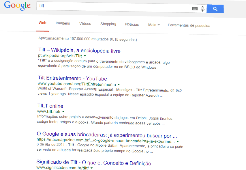 Google Tilt