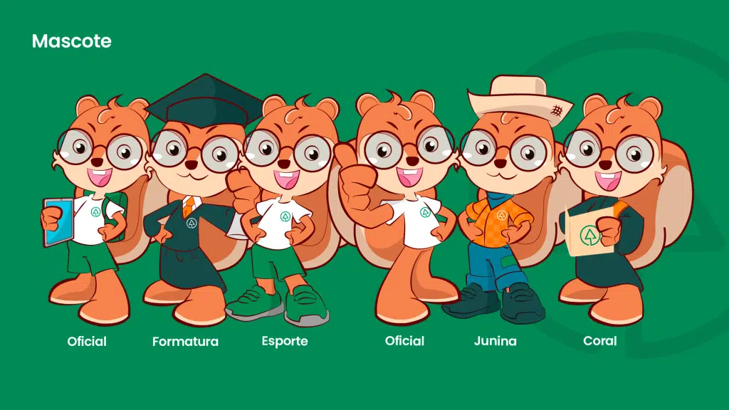 Desenvolvimento de site e Brandbook da Escola Pinheiro 2 mascote - Desenvolvimento de site